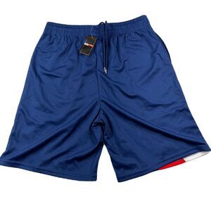 Jumpstart Sportswear Basketball Shorts Mens Medium Blue Red $49 NEW